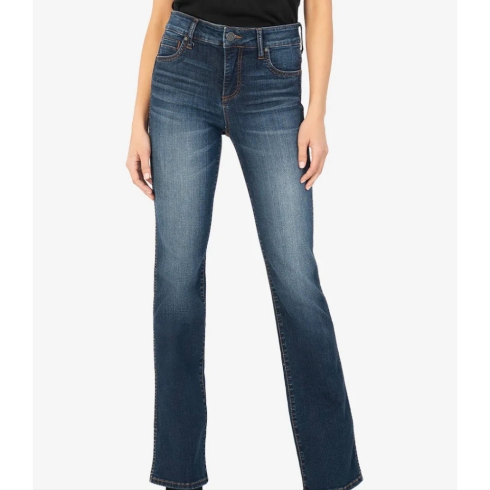 KUT Jeans, Size 10S (Short), Baby Bootcut, Blue Denim